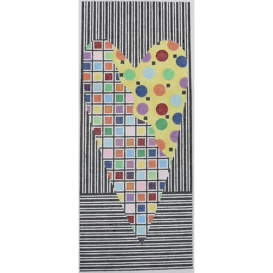 Big Heart, Striped Background