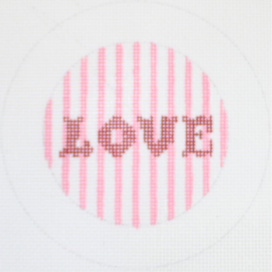 LOVE with Pink/White Stripes