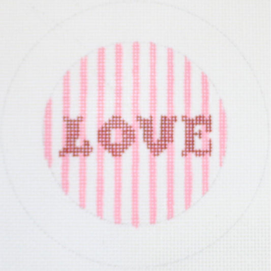 LOVE with Pink/White Stripes