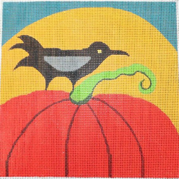 Crow on Pumpkin