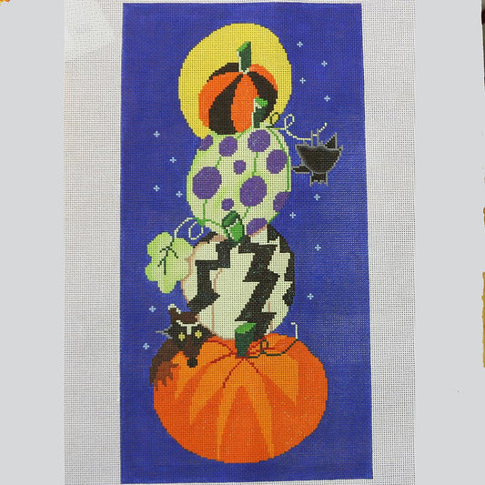 Pumpkin Totem on Blue