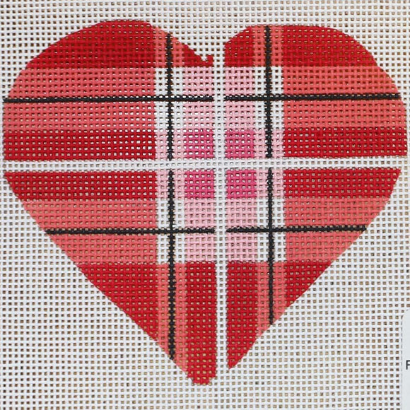Pink & Red Plaid Heart