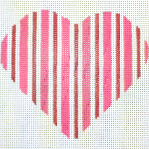 Vertical Striped Hearts