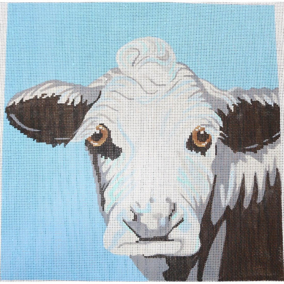 Cow on Blue