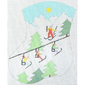 Ski Scene Mini Sock