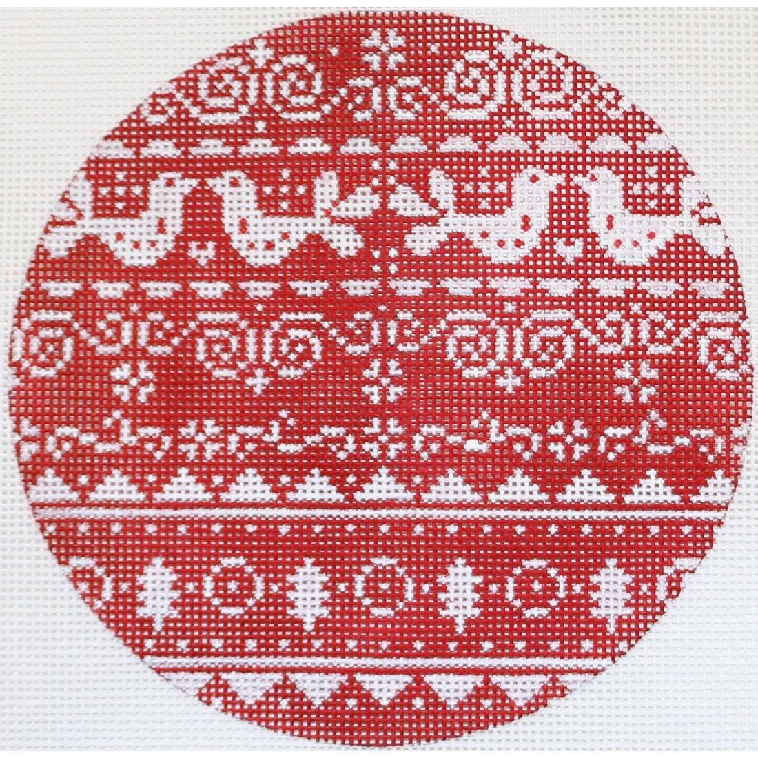 Red/White Birds/Sweater