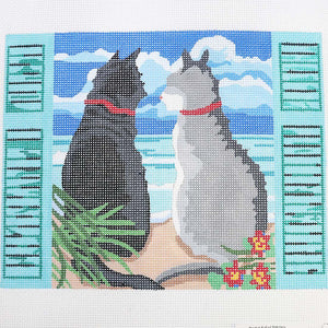 Two Cats by Water