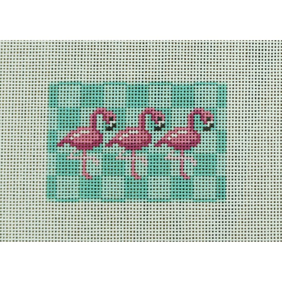 Flamingos on Aqua Insert