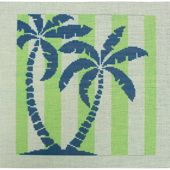 Palm Tree Stencil on Lime