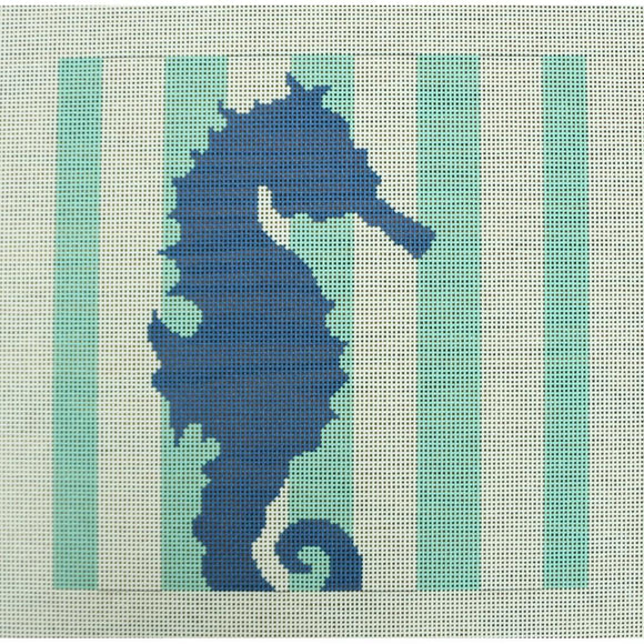 Seahorse Stencil/Aqua