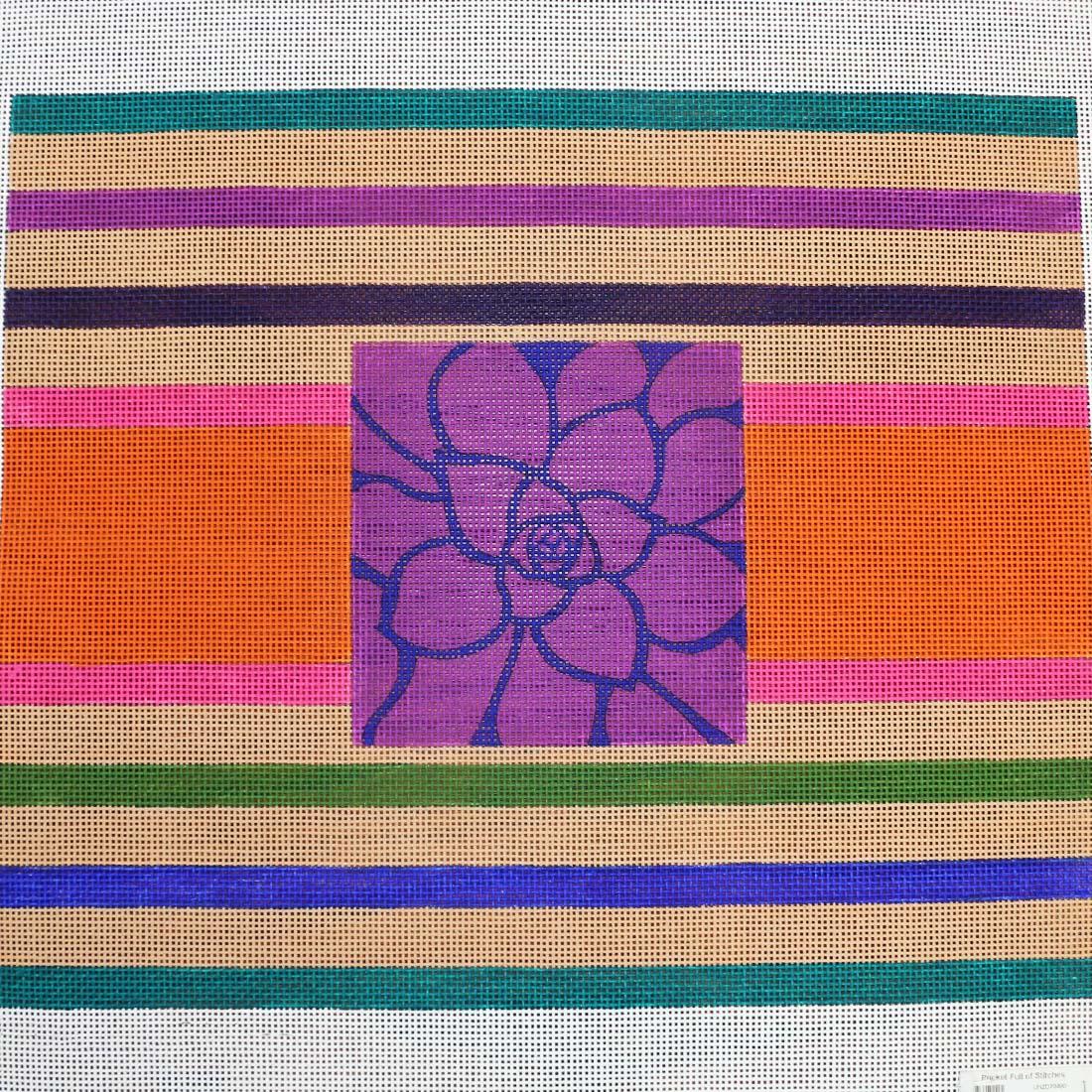 Flowers on Stripe