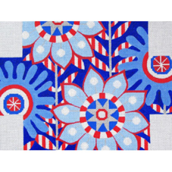 Red-White-Blue floral