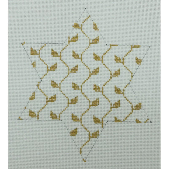 Star of David, Gold/White