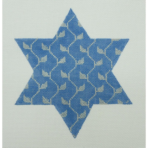 Star of David, Silver/Blue