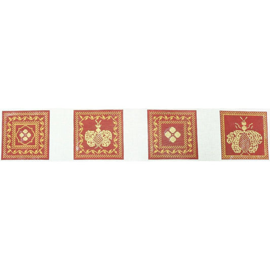 N's Bee Coasters, Burgundy