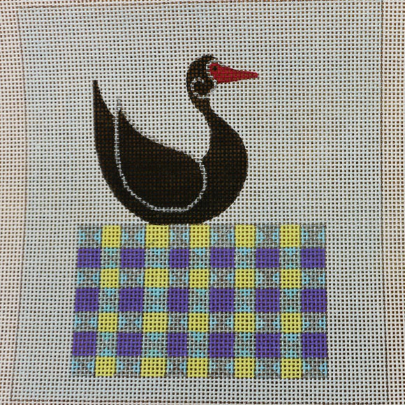 Black Swan on Quilt Block