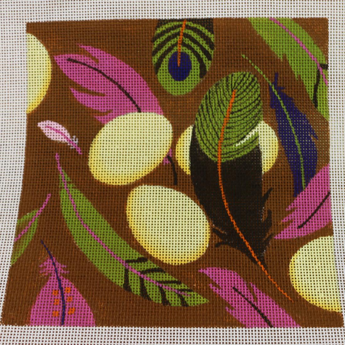 Feathered Nest with Ribbon