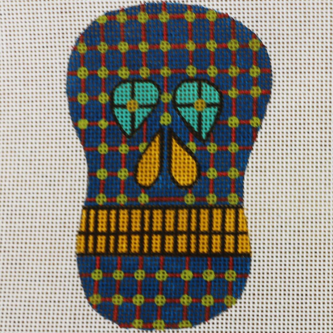 Blue & Gold Mini Sugar Skull